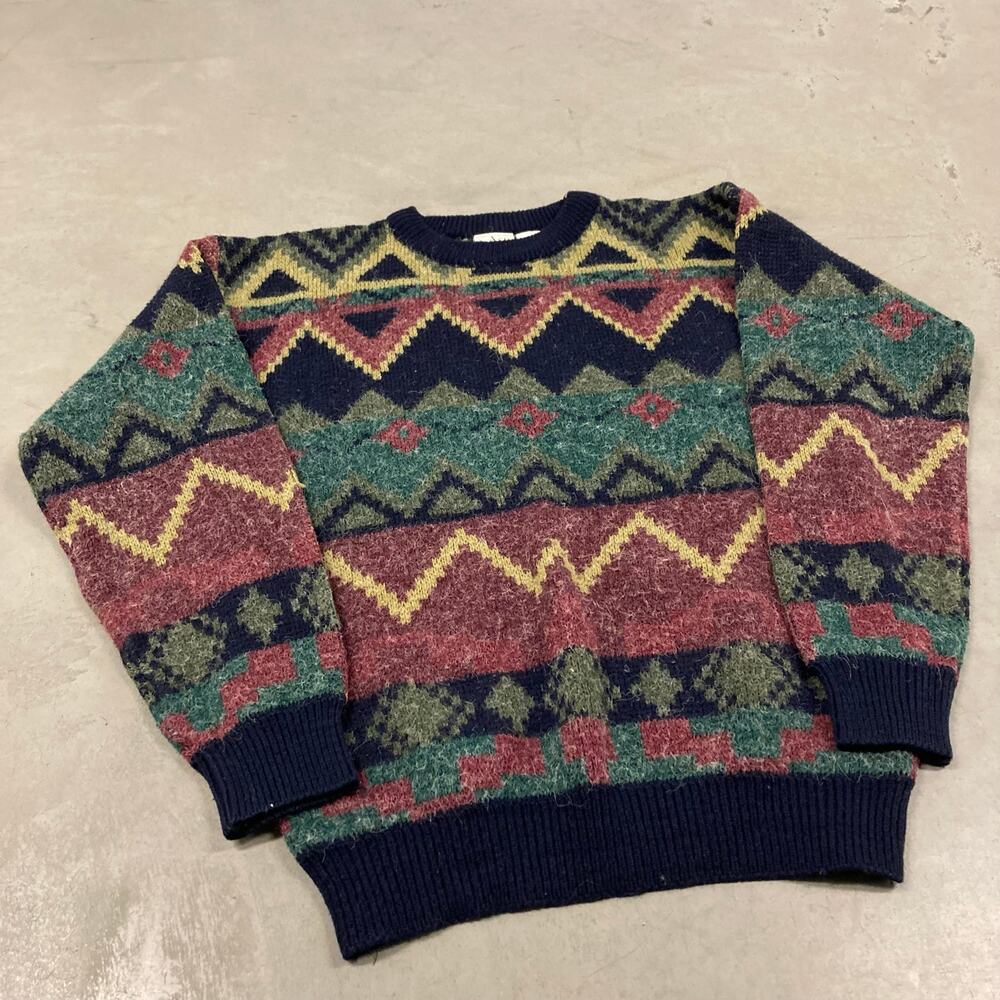 90s patterned ash creek sweater